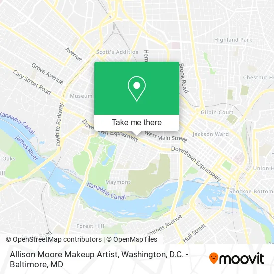 Allison Moore Makeup Artist map