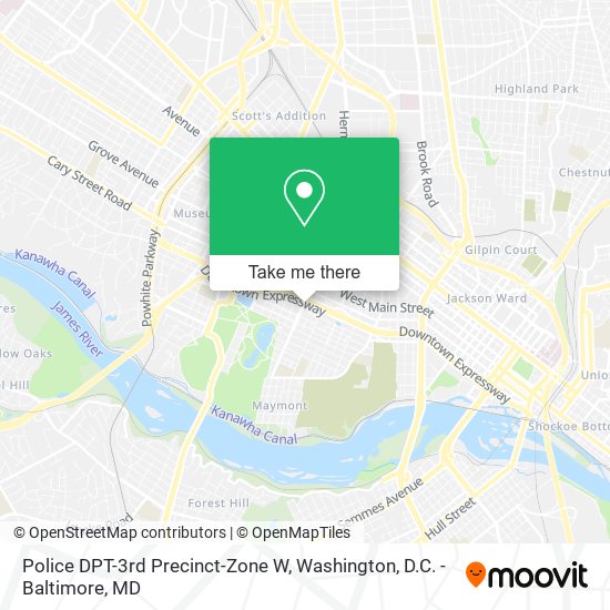 Police DPT-3rd Precinct-Zone W map
