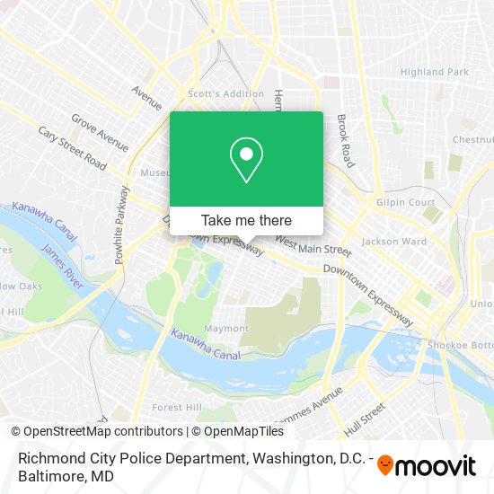 Richmond City Police Department map
