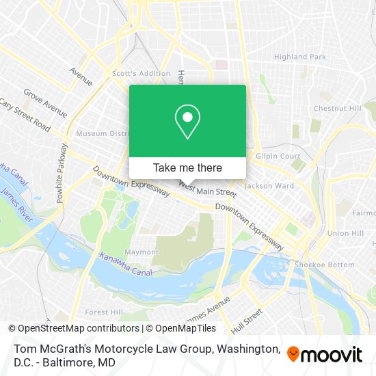 Mapa de Tom McGrath's Motorcycle Law Group