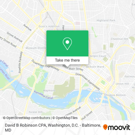 David B Robinson CPA map