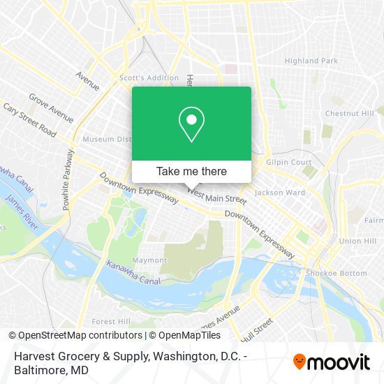 Mapa de Harvest Grocery & Supply
