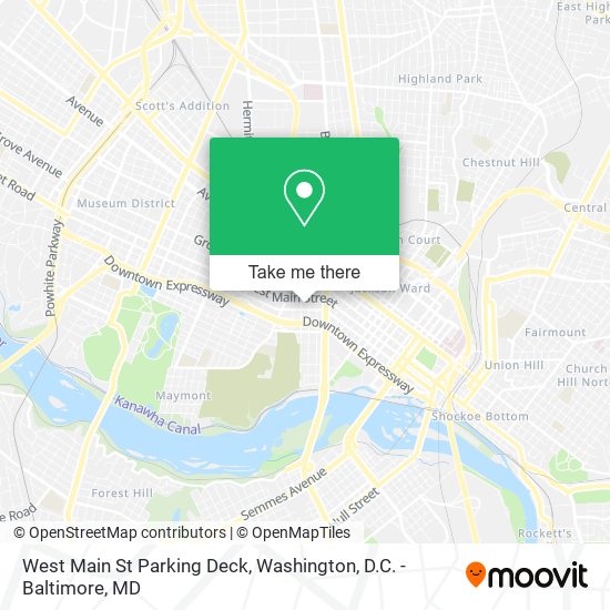 Mapa de West Main St Parking Deck