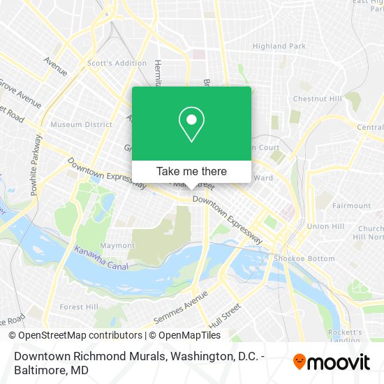 Downtown Richmond Murals map