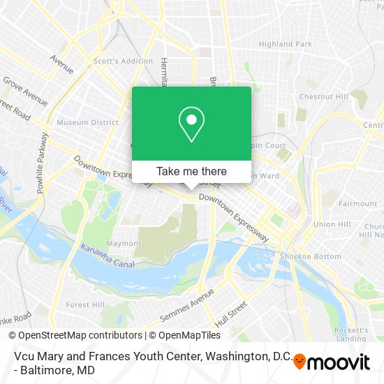 Vcu Mary and Frances Youth Center map