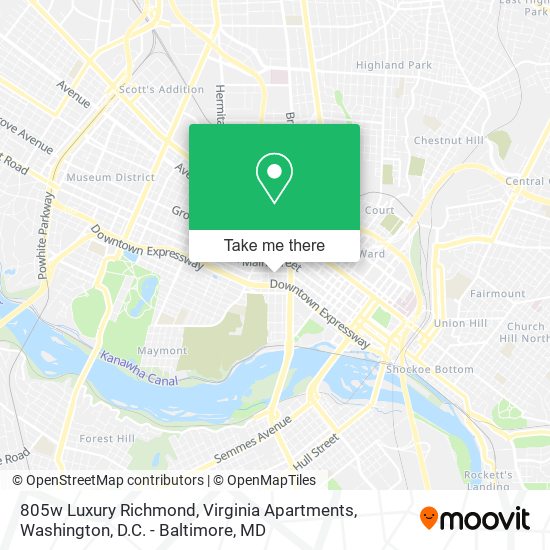 805w Luxury Richmond, Virginia Apartments map