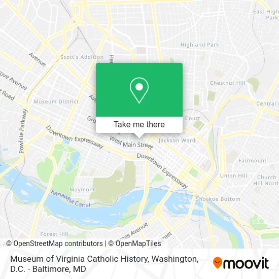 Museum of Virginia Catholic History map