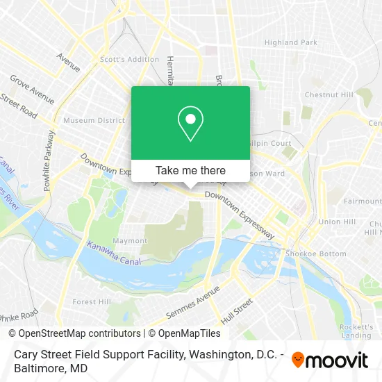 Cary Street Field Support Facility map