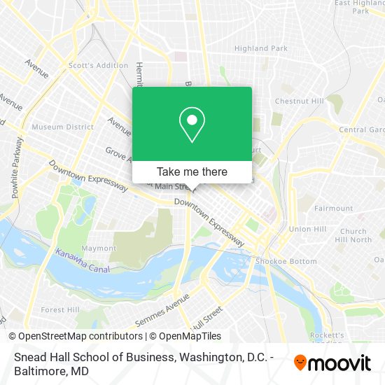 Mapa de Snead Hall School of Business