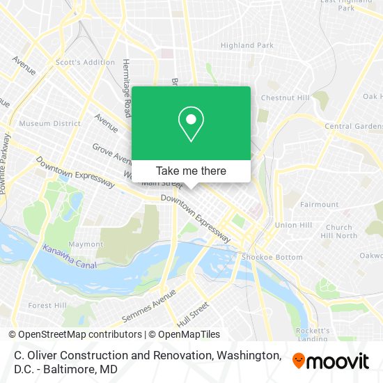 Mapa de C. Oliver Construction and Renovation