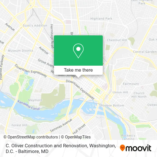 C. Oliver Construction and Renovation map