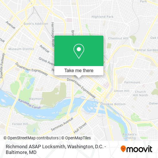 Mapa de Richmond ASAP Locksmith