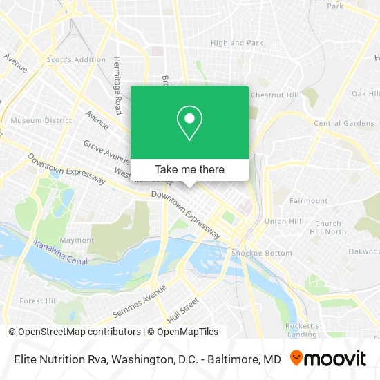 Elite Nutrition Rva map