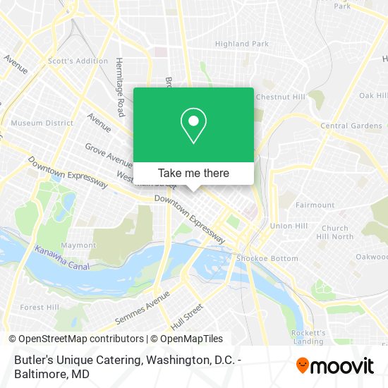 Butler's Unique Catering map