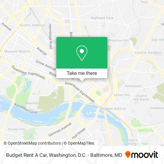 Budget Rent A Car map