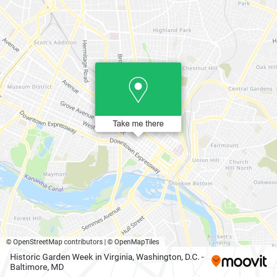 Mapa de Historic Garden Week in Virginia