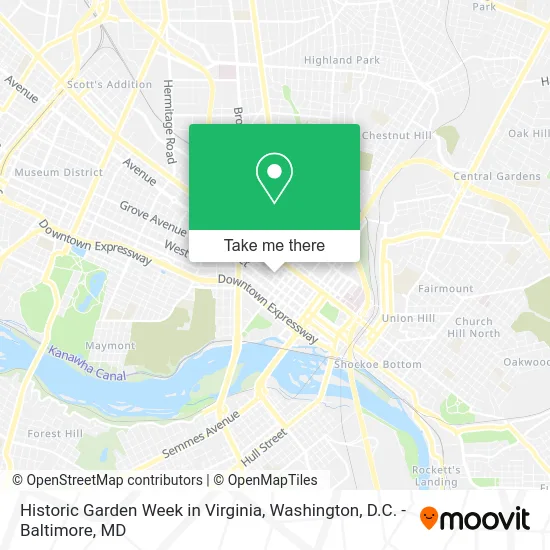 Historic Garden Week in Virginia map