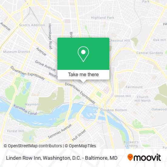 Linden Row Inn map