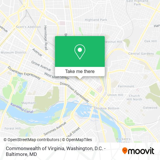 Commonwealth of Virginia map