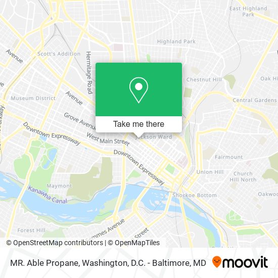 MR. Able Propane map
