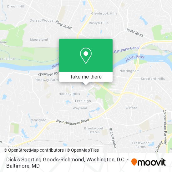 Dick's Sporting Goods-Richmond map