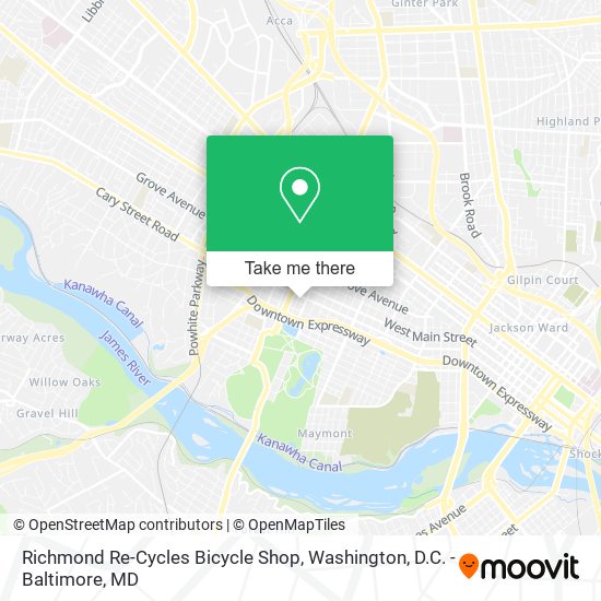Mapa de Richmond Re-Cycles Bicycle Shop