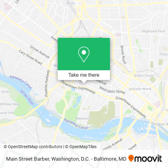 Mapa de Main Street Barber