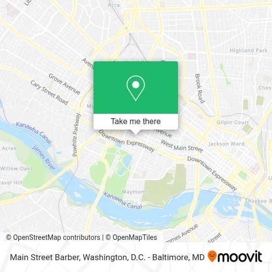 Main Street Barber map