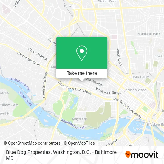 Blue Dog Properties map