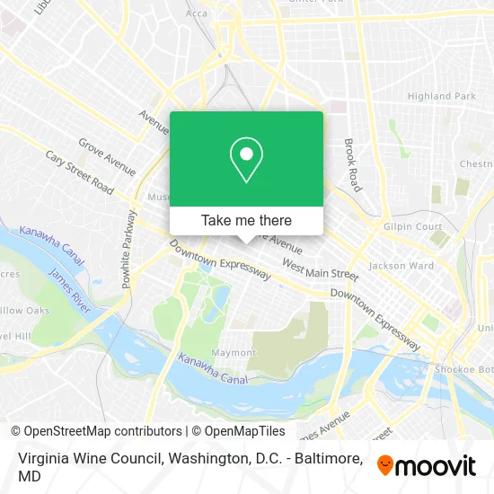 Virginia Wine Council map