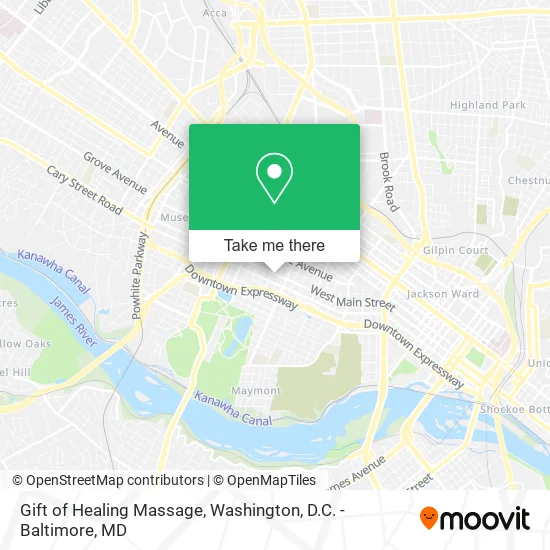 Gift of Healing Massage map