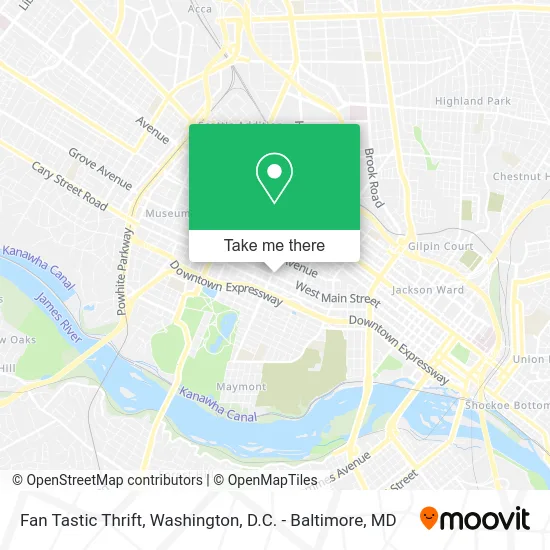 Fan Tastic Thrift map