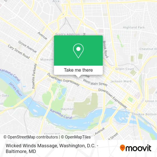 Wicked Winds Massage map