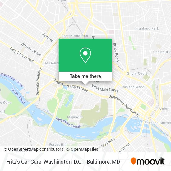 Fritz's Car Care map