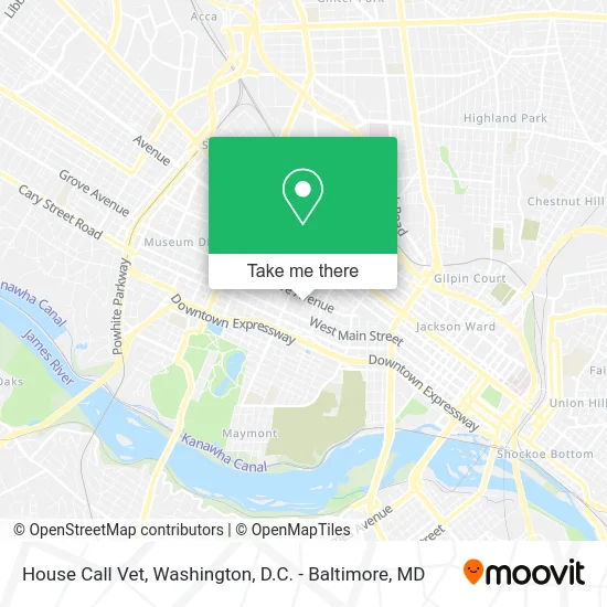 House Call Vet map