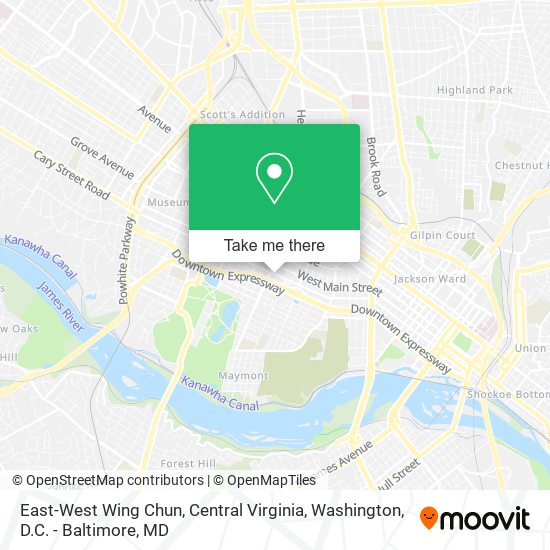 Mapa de East-West Wing Chun, Central Virginia