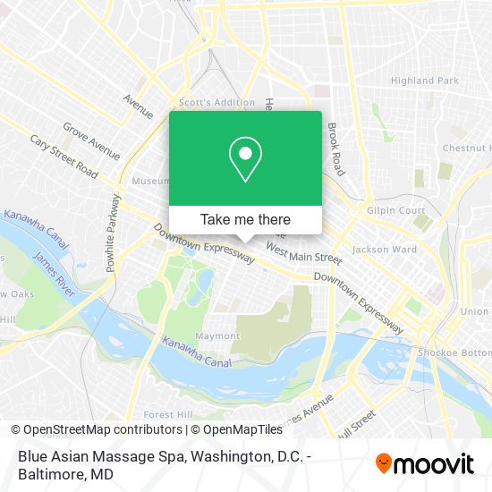 Blue Asian Massage Spa map