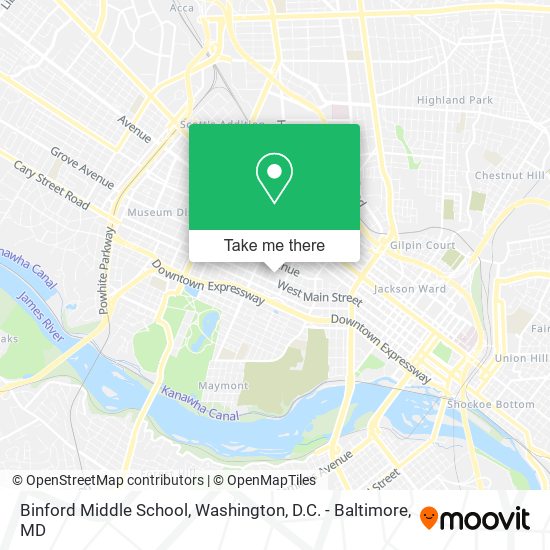 Mapa de Binford Middle School