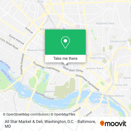 All Star Market & Deli map