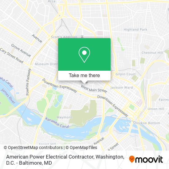 American Power Electrical Contractor map