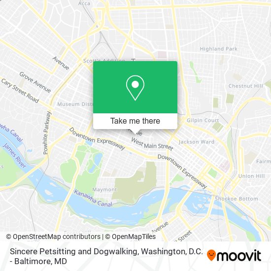 Sincere Petsitting and Dogwalking map
