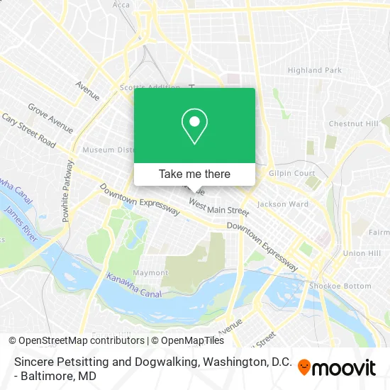 Sincere Petsitting and Dogwalking map