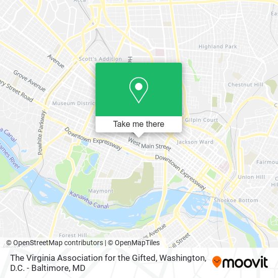 Mapa de The Virginia Association for the Gifted
