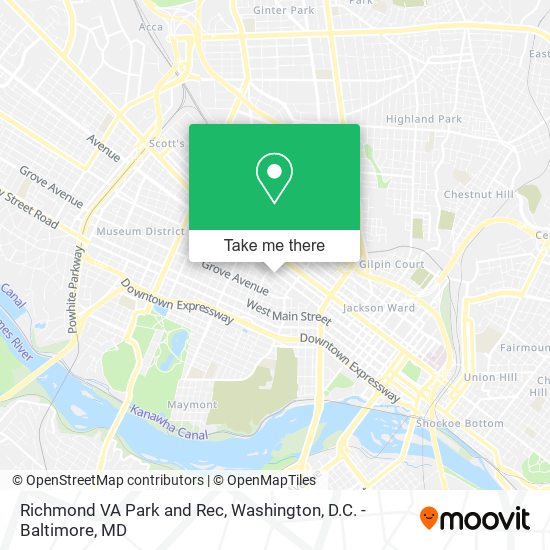 Richmond VA Park and Rec map