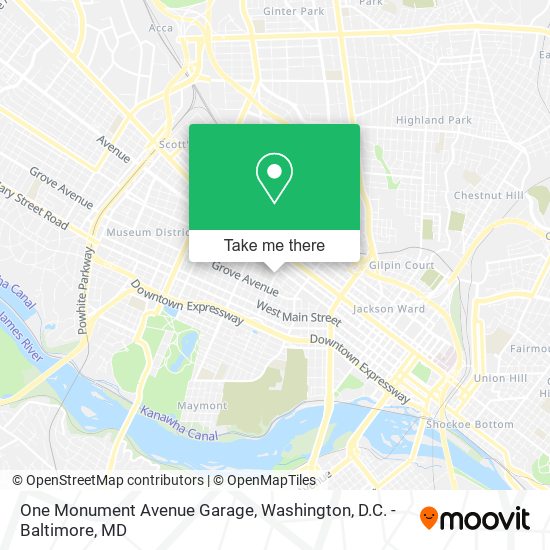 One Monument Avenue Garage map