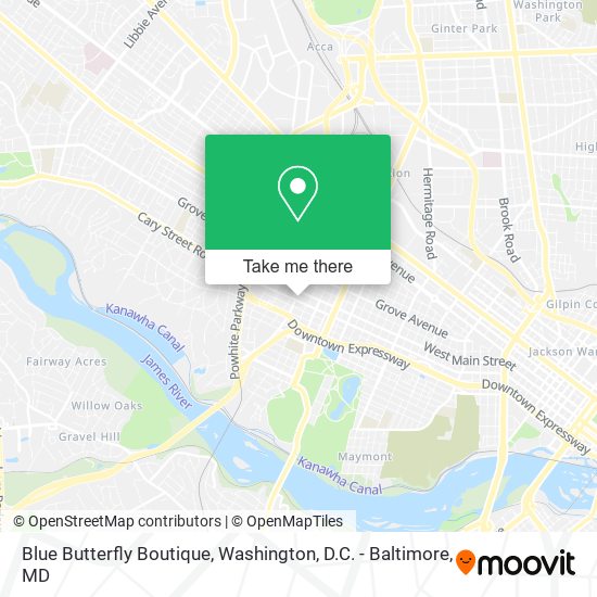 Mapa de Blue Butterfly Boutique