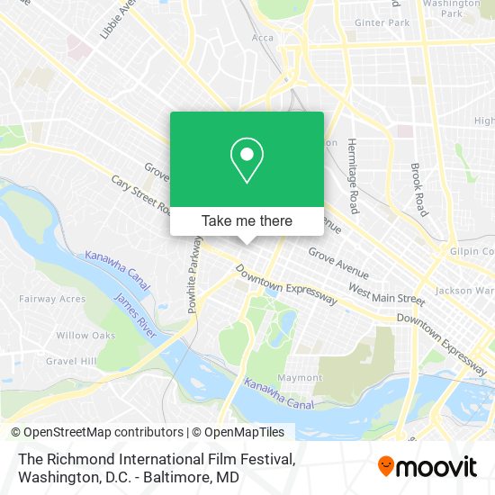 The Richmond International Film Festival map