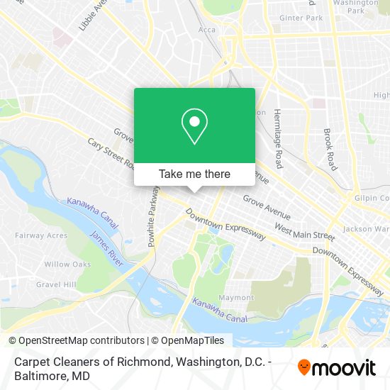 Carpet Cleaners of Richmond map