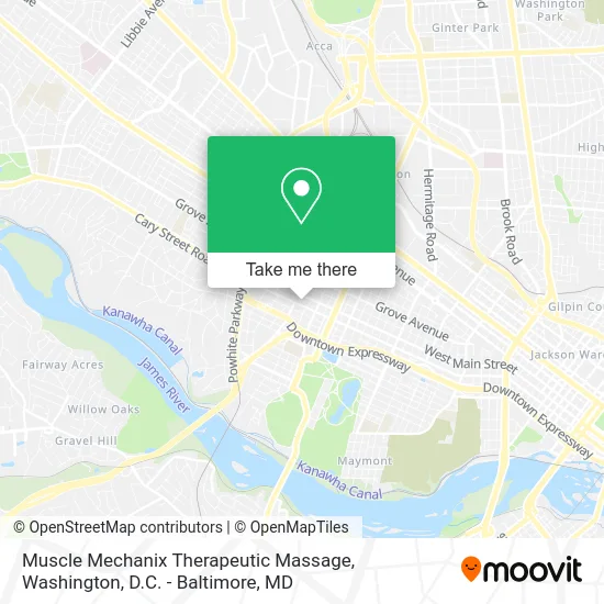 Muscle Mechanix Therapeutic Massage map