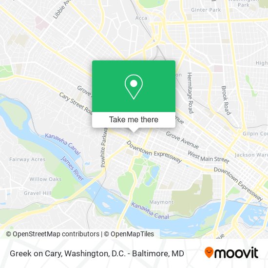 Mapa de Greek on Cary